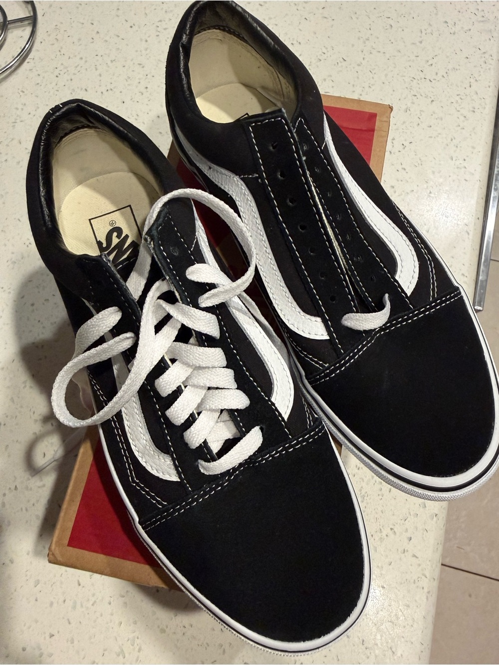 Vans Black and White Old Skool Sneakers New with Box